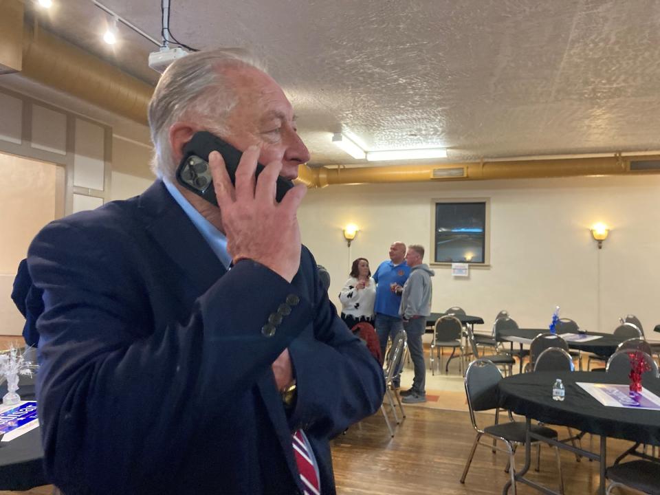 Nick Gradisar calls Heather Graham to concede the Pueblo mayoral runoff election on Jan. 23, 2024.