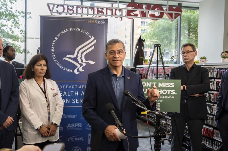 Health and Human Services Secretary Xavier Becerra announces the United States will, once again, provide free at-home COVID-19 tests, starting next week. Becerra made the announcement Wednesday from a CVS pharmacy in Washington, D.C., where he also received an updated COVID-19 vaccine and flu shot. Photo courtesy of Department of Health and Human Services