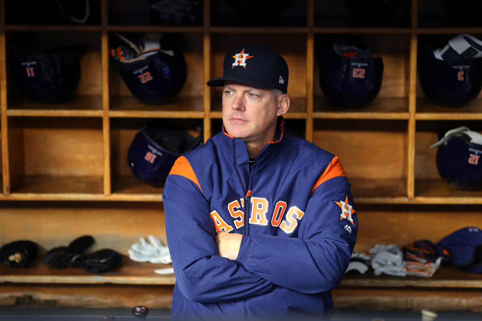 An Astros fan listened to more than 8,000 pitches from the 2017 season looking for evidence of their cheating. (Photo by Alex Trautwig/MLB Photos via Getty Images)