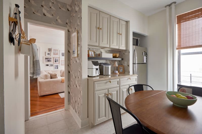 Painted cabinets in newly renovated kitchen.