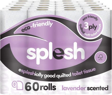 Bulk buy 60 lavender fragranced toilet rolls and save 15%