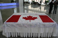 The Canadian flag displayed at Commerce Court in Toronto. (Photo Courtesy Alex Jones Photography)