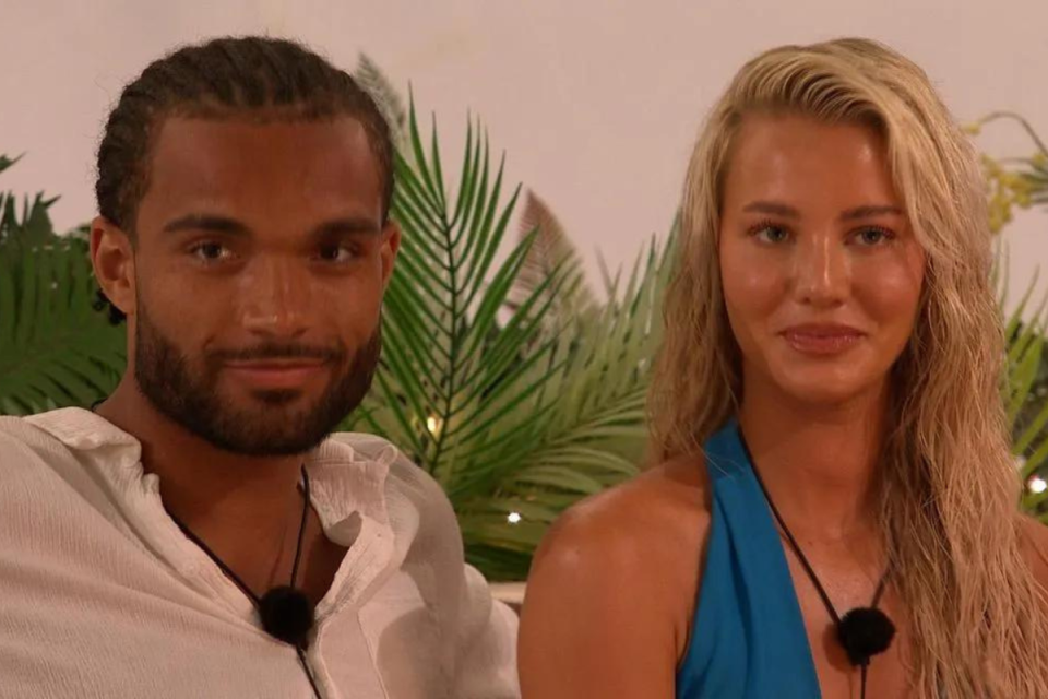 Reuben and Grace on ‘Love Island’ (ITVX)