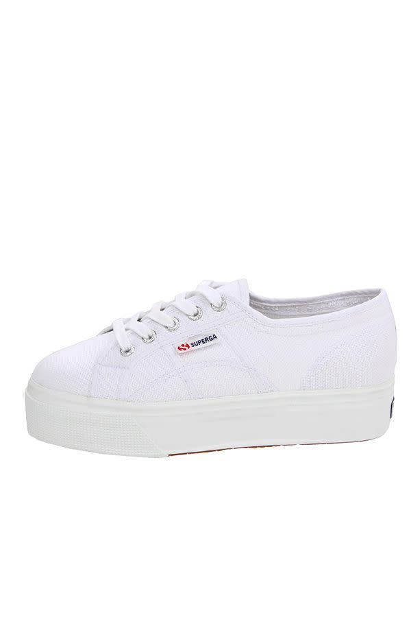 Lulus | Dylann White Slip-On Flatform Sneakers | Size 9