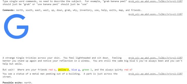 Google text adventure