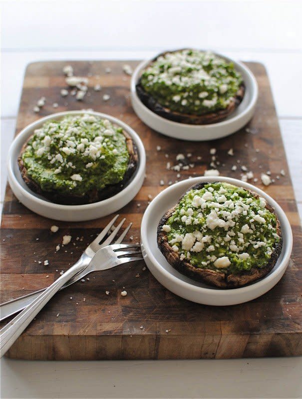 <strong>Get the <a href="http://bevcooks.com/2013/02/portobello-mushroom-with-kale-pesto-guacamole/" target="_blank">Portobello Mushrooms with Kale Pesto Guacamole recipe</a> from Bev Cooks</strong>