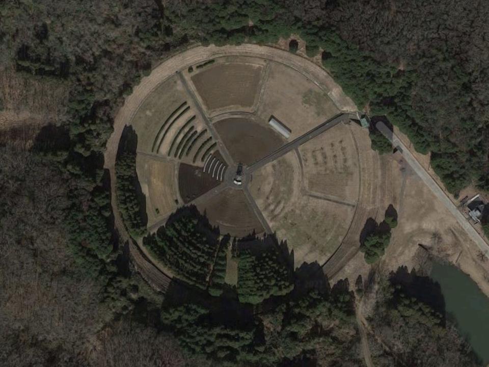 An arial view of the University of Tokyo's gamma field.