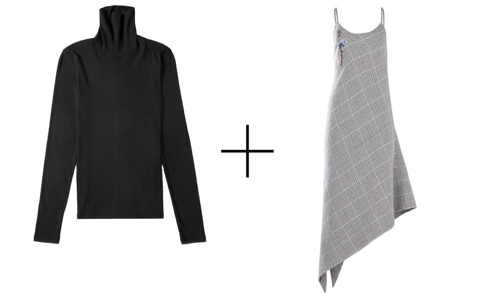 Everlane Pima Micro-rib Turtleneck + Silvia Tcherassi ‘Cedrine’ Dress