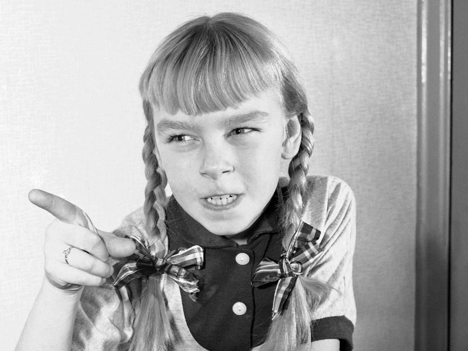 Patty McCormack in "The Bad Seed" in 1954.