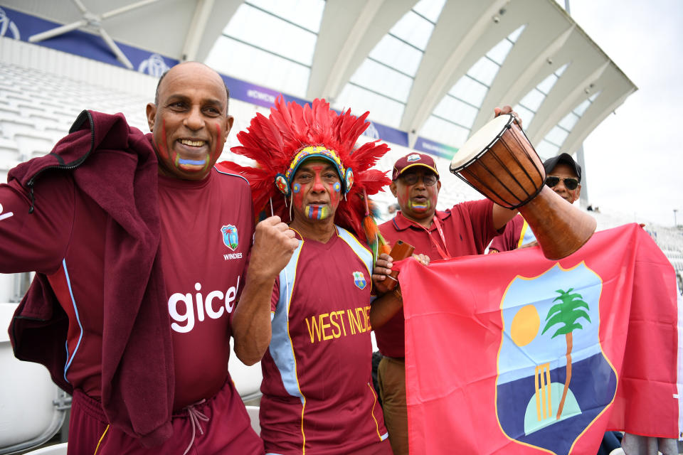 West Indies cricket fans in Nottingham (Photo by Gareth Copley-IDI/IDI via Getty Images)