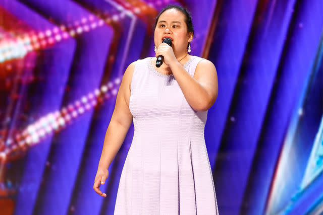 <p>Trae Patton/NBC</p> Lavender Darcangelo on 'AGT'