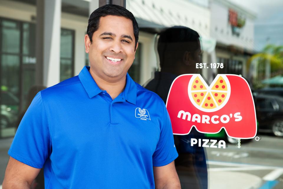 Kal Gullapalli is the owner of the new Marco's Pizza in Dundee. The pizza chain's 1,100th location nationwide.