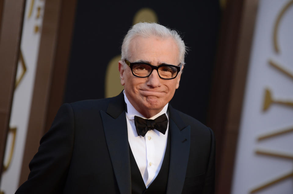 Martin Scorsese llega a los Oscar el domingo 2 de marzo de 2014 en el Teatro Dolby en Los Angeles. (Foto Jordan Strauss/Invision/AP)