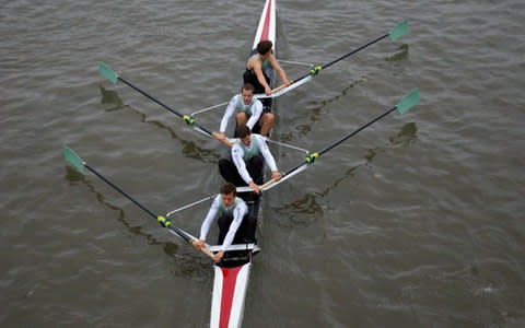 Lead researcher Dr Danny Longman rowing with the Cambridge University Boat Club - Credit: University of Cambridge 