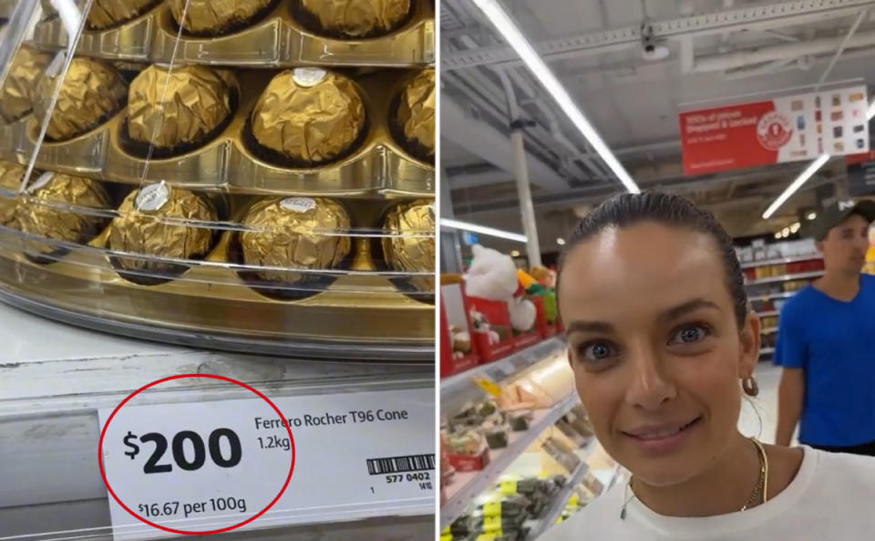 Abbie Chatfield and Ferrero Rochers at Coles