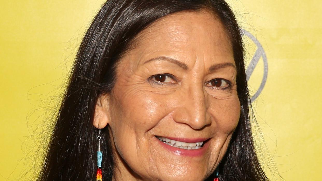 austin, texas march 16 secretary of the interior deb haaland attends auntie debs guide to equity inclusion during the 2022 sxsw conference and festivals at austin convention center on march 16, 2022 in austin, texas photo by hutton supancicgetty images for sxsw