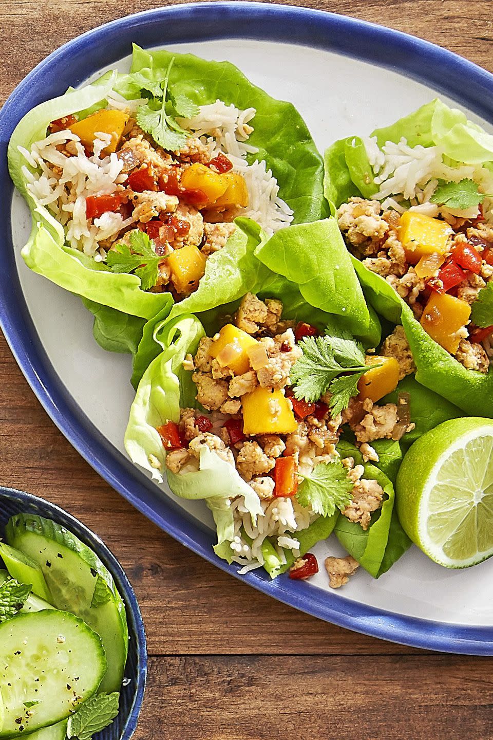 Jerk Chicken and Mango Lettuce Cups