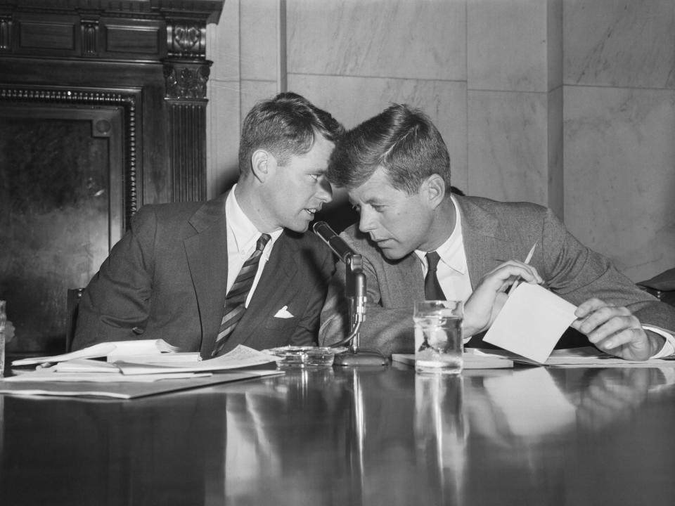 Robert F. Kennedy and his brother John F. Kennedy