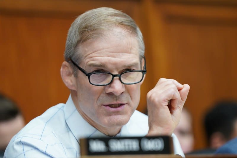 House Judiciary committee Chairman Jim Jordan has opened another inquiry into a case involving former President Donald Trump, this time in Fulton County, Ga. File Photo by Bonnie Cash/UPI