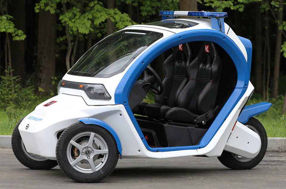 <p>This isn’t Kalashnikov’s only foray into the world of cars. The company’s been making vehicles for the <strong>Russian military </strong>for a while. For the 2018 World Cup in Russia, it created these electric tricycles, called <strong>Ovum</strong>, for the police. It also made <strong>30 </strong>electric motocross-style bikes.</p>