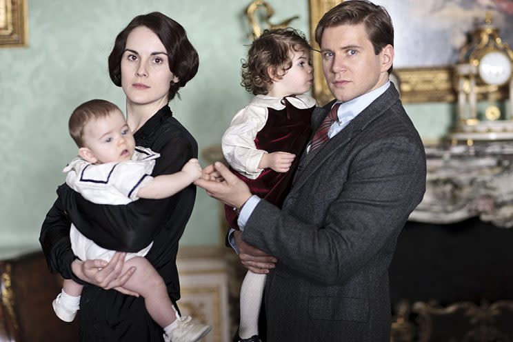 Michelle Dockery as Lady Mary Crawley and Allen Leech as Tom Branson in PBS's Downton Abbey. (Photo Credit: MASTERPIECE/PBS)