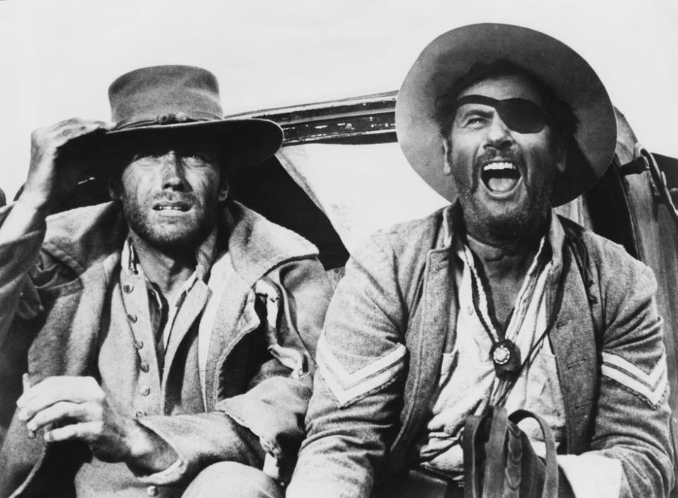 <p>In 1967, Eastwood had three Italian Westerns debut in the U.S.—<em>A Fistful of Dollars</em>, <em>For a Few Dollars More,</em> and <em>The Good, the Bad, </em><em>and</em><em> the Ugly</em>). All were a huge success at the box office.</p>