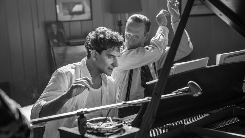 Bradley Cooper and Brian Klugman in “Maestro.” - Jason McDonald/Netflix