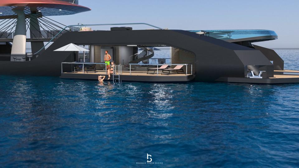 Bhusan Powar Design created a concept design for a 110-meter superyacht called Zion.