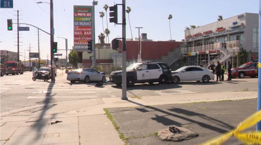 1 dead, 6 injured in crash involving LAPD cruiser