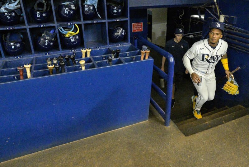 Tampa Bay Rays infielder Wander Franco has denied allegations that he had inappropriate relationships with minors. File Photo by Steve Nesius/UPI