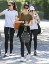<p>Christina and Katherine Schwarzenegger step out for some tennis on June 14 in L.A. </p>