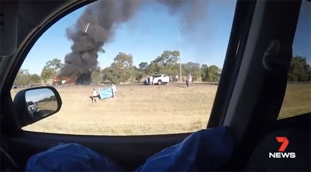 The horror crash scene in Capel. Picture: 7 News