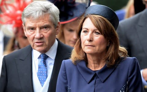 The Duchess's parents, Carole and Michael Middleton, arrive for the ceremony - Credit: Mark Stewart Photography 