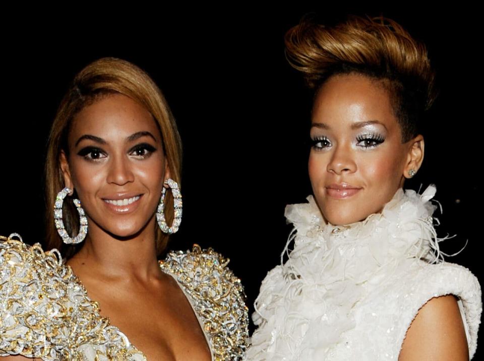 Beyonce and Rihanna early on into amassing their self-made fortunes. (Getty Images)