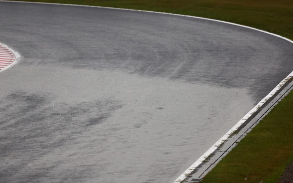  Rain is pictured on track during the F1 Grand Prix of Japan at Suzuka International Racing Course on October 09, 2022 in Suzuka, Japan - Getty Images