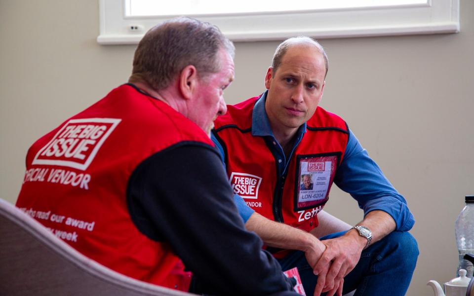 The Duke of Cambridge also wrote an article for the magazine and interviewed Mr Martin - Andy Parsons/The Big Issue