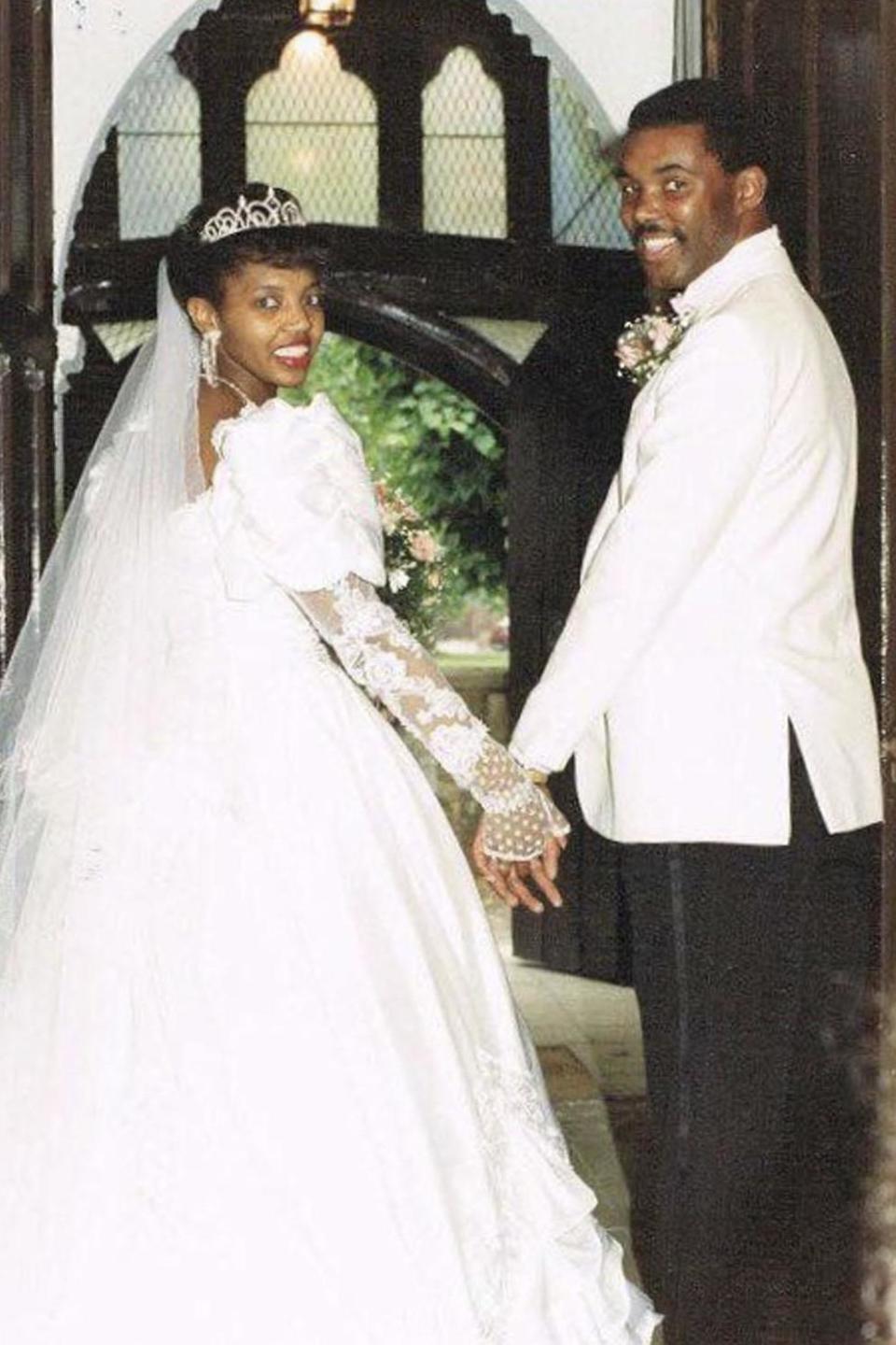 Mr Goode and his wife on their wedding day