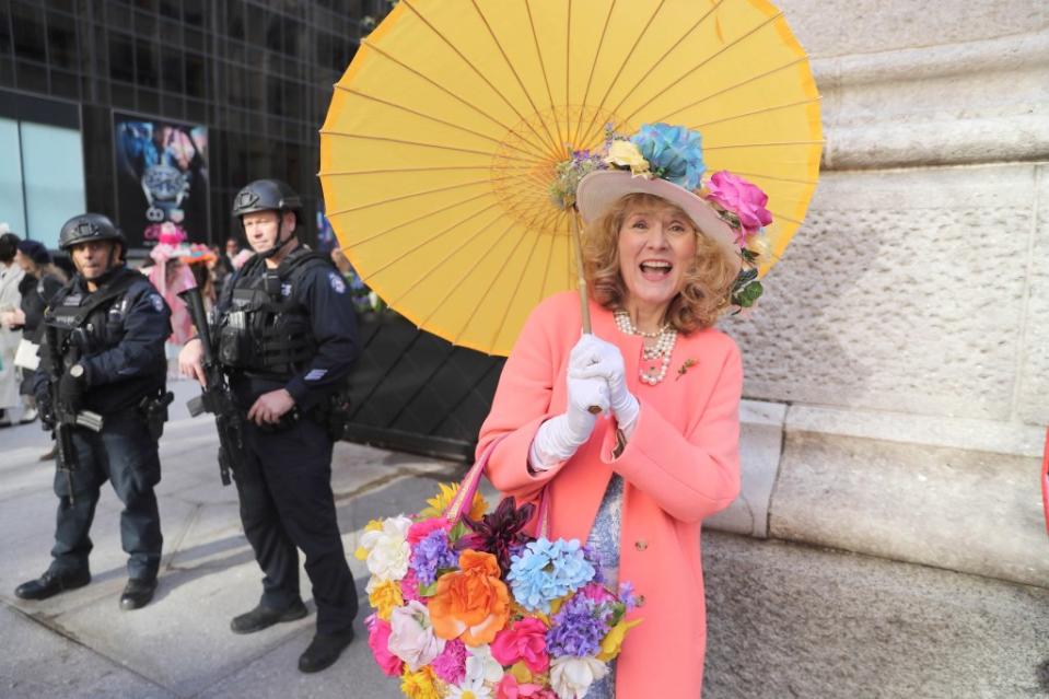Other parade revelers make the event a celebration of spring — under the watchful eye of NYPD cops. G.N.Miller/NYPost