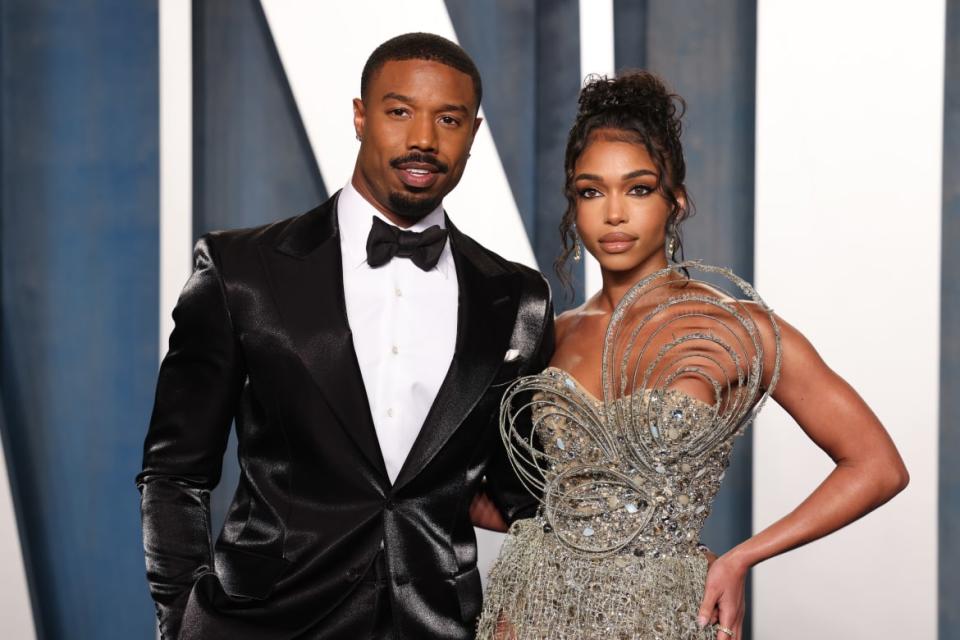 <div class="inline-image__caption"><p>Michael B. Jordan and Lori Harvey attend the 2022 Vanity Fair Oscar Party Hosted By Radhika Jones at Wallis Annenberg Center for the Performing Arts on March 27, 2022, in Beverly Hills, California. </p></div> <div class="inline-image__credit">John Shearer/Getty</div>