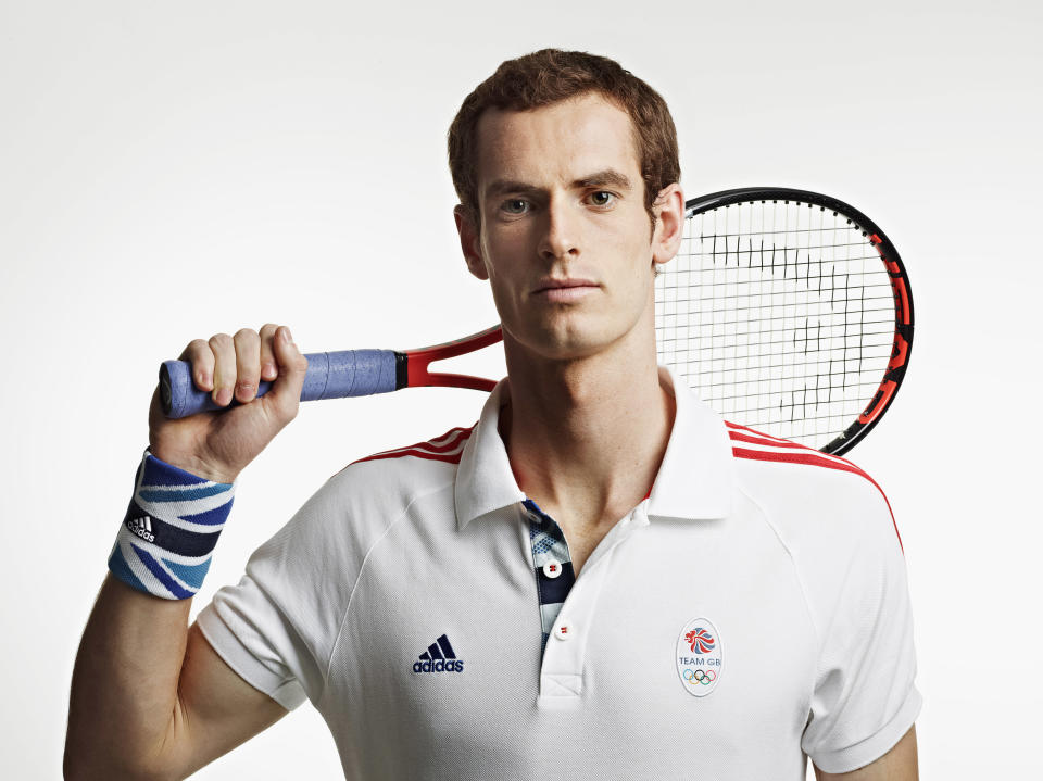 Andy Murray poses in his Great Britain uniform, which he hopes to wear while winning gold in front of his home crowd.