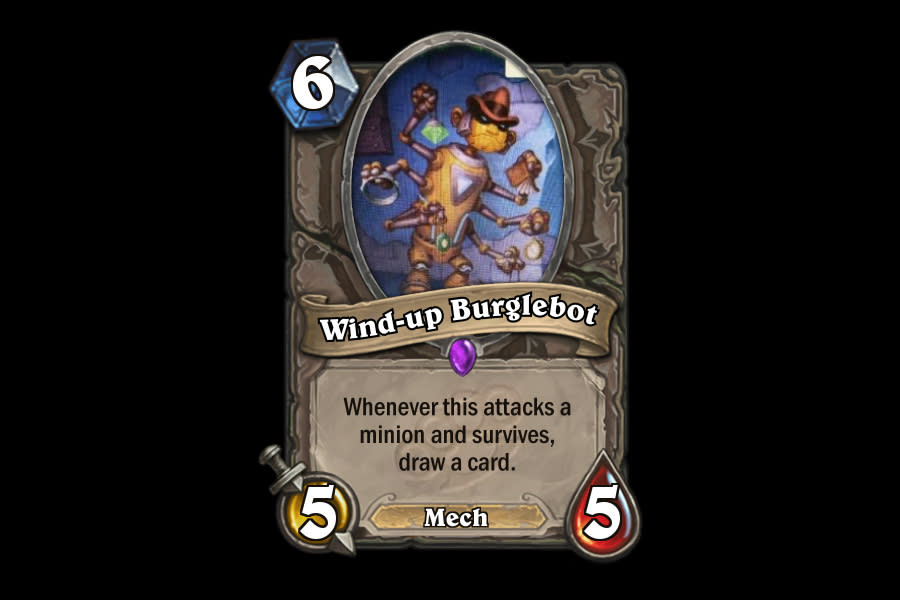 <p>Probably pretty alright in Arena to attain some card draw without the threat of quick removal, the Burglebot won’t see much play in Constructed. </p>