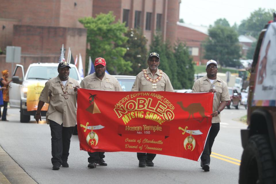 Parade goers at celebration for Tennessee's Emancipation Day, August 8th. 2021