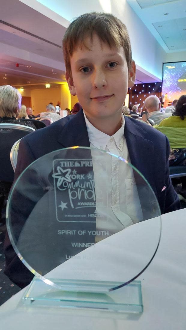 York Press: Seb's brother Lucas won Spirit of Youth at The Press' Community Pride Awards last year