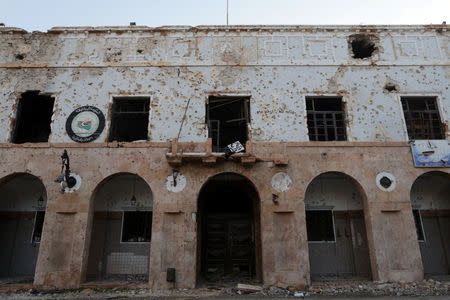 A historic building, that was damaged during a three-year conflict, is seen in Benghazi, Libya February 28, 2018. REUTERS/Esam Omran Al-Fetori