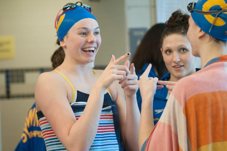 Claire Adams of Carmel, swimming.