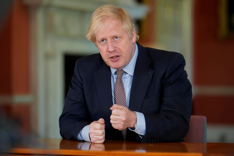 Britain's Prime Minister Boris Johnson's address to the nation from No 10 Downing Street