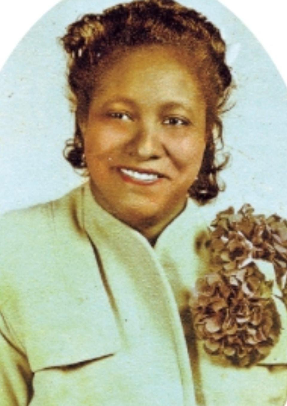 A younger Florence Latham is pictured.