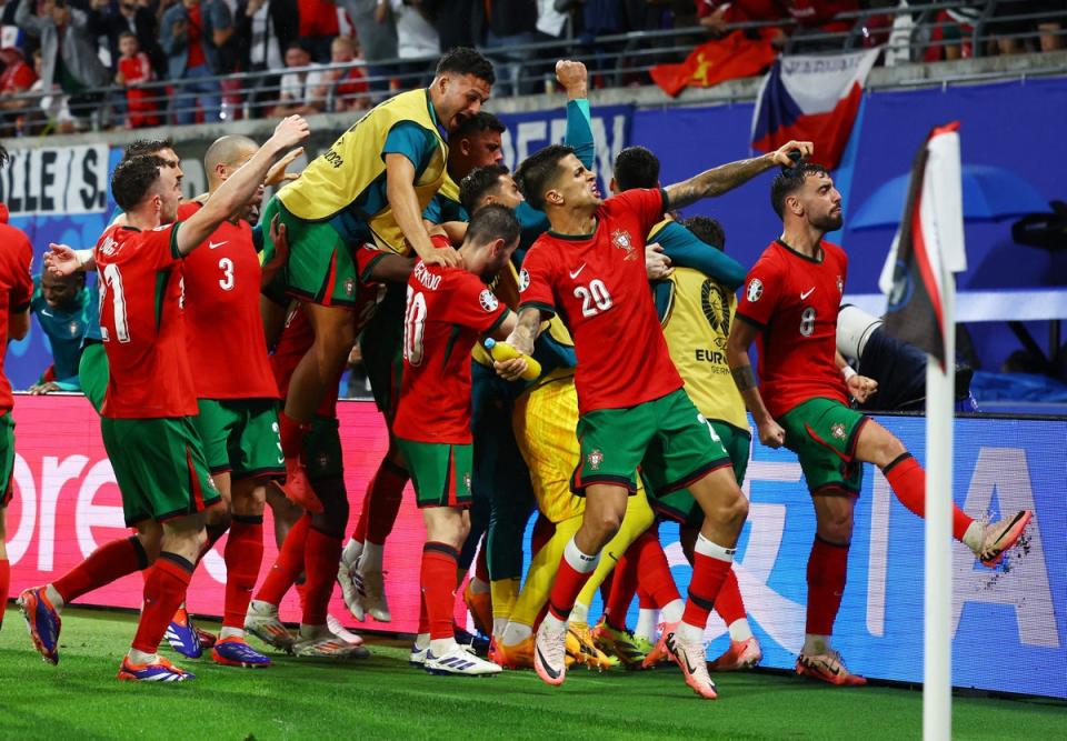 Portugal had to fight from behind to win against Czechia (REUTERS)