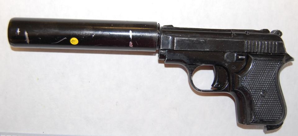 A gun recovered from a vehicle driven by Mgbedike and Udo on August 12. (Met Police)