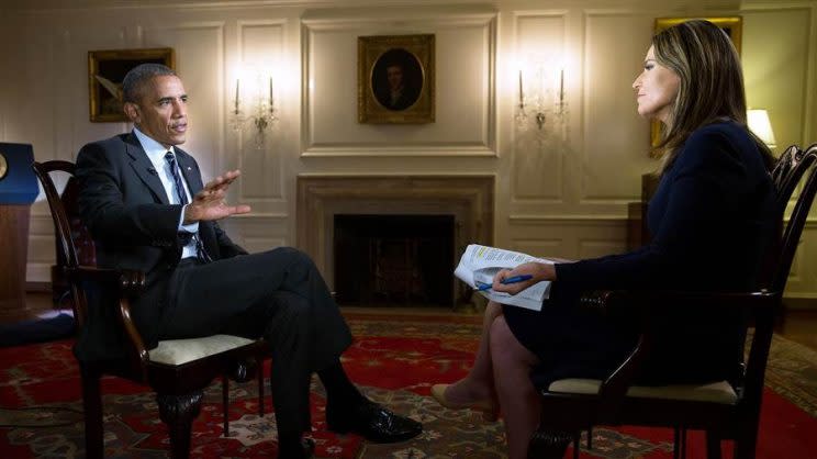 President Obama sits down with Savannah Guthrie at the White House. (Photo: NBC/Today)